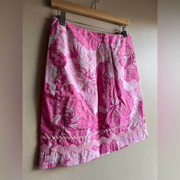 Lilly Pulitzer Women’s Mid Floral Pink Skirt Size 2 - Picture 10 of 11